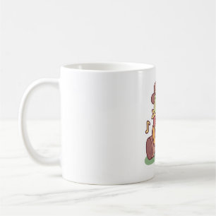 Mug Grenouille Mignonne Avec Chapeau de Cowboy et Guit
