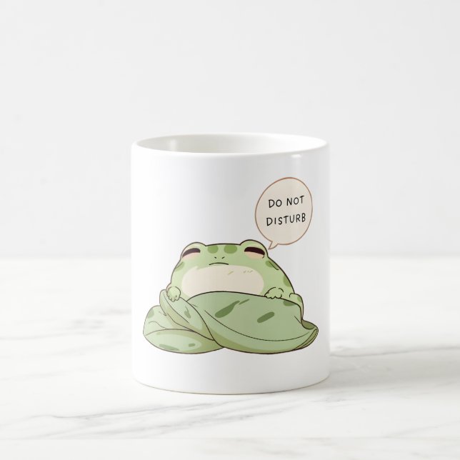 Mug Grenouille mignonne Ne Pas Déranger Design Endormi (Centre)