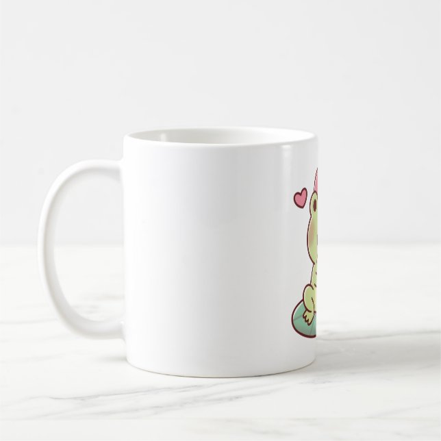 Mug Grenouille Mignonne qui Lèche une Crème Glacée (Gauche)