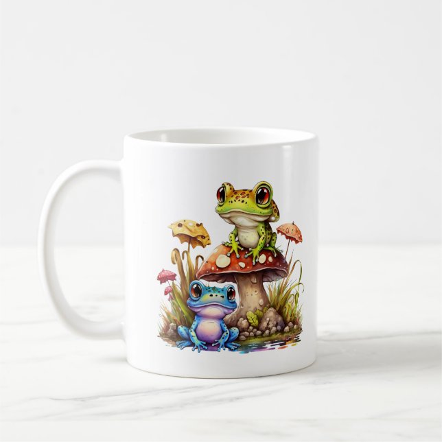 Mug Grenouille mignonne sur les tabourets Café Thé (Gauche)