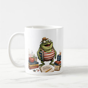 Mug Grenouille PNG de rentrée scolaire, Décoration de
