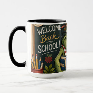Mug Grenouille PNG de rentrée scolaire, Décoration de