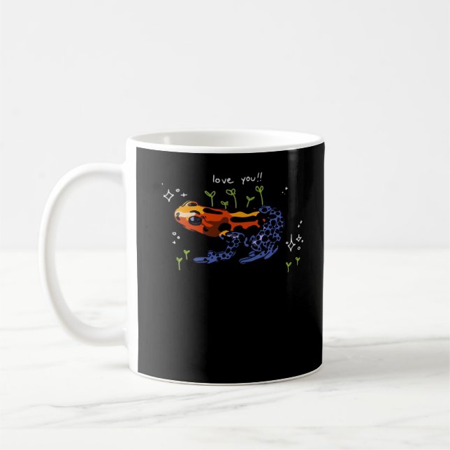 Mug Grenouille qui t'aime style classique simple (Gauche)