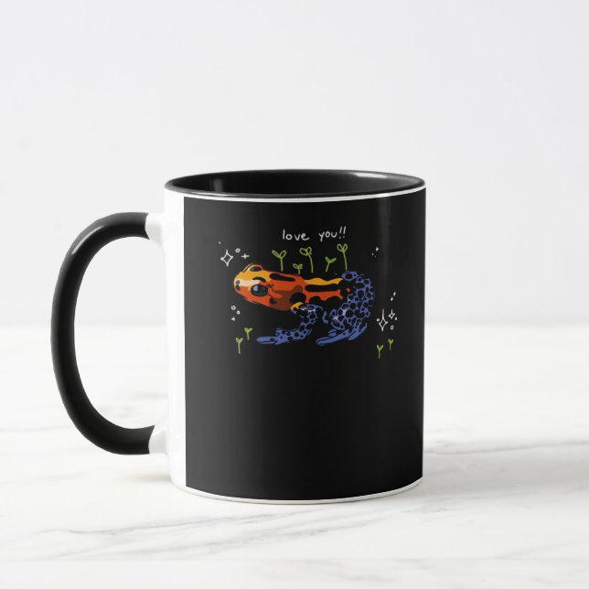 Mug Grenouille qui vous aime style classique simple (Gauche)