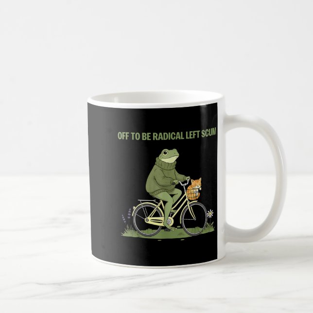 Mug Grenouille rétro vélo chat parti pour être radical (Droite)