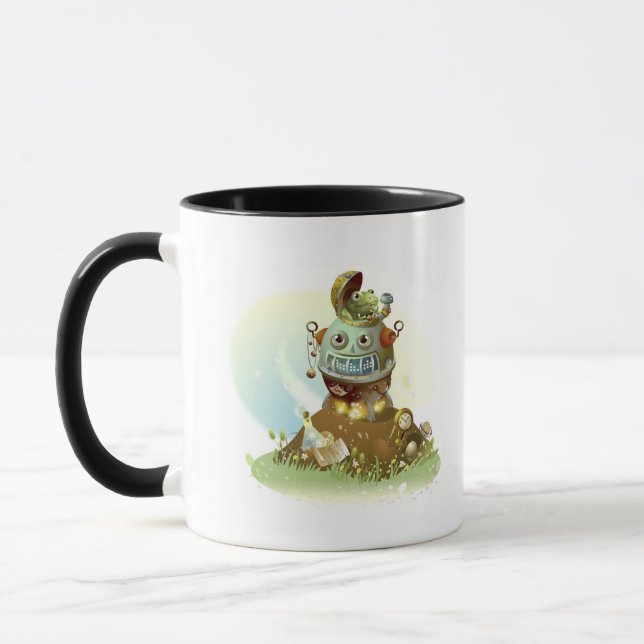 Mug Grenouille sortant d'un UFO (Gauche)