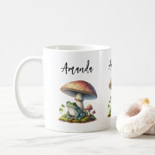 Mug Grenouille sous un champignon Mignon Nature