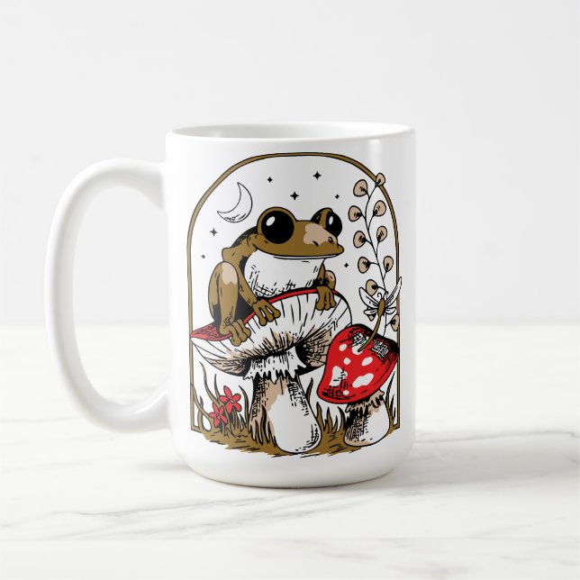 Mug Grenouille sur Champignon sous Ciel au Clair de Lu (Gauche)
