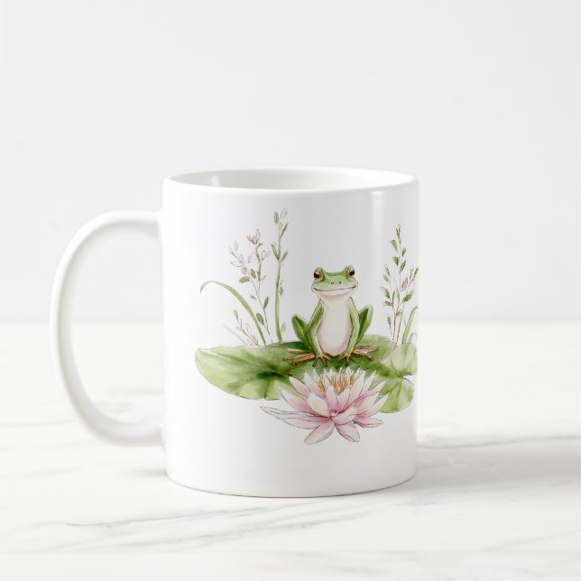 Mug Grenouille verte aquarelle  (Gauche)