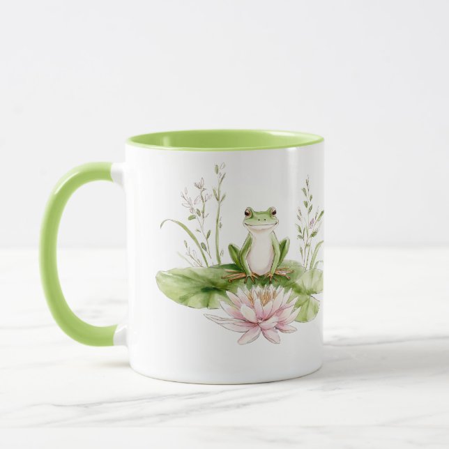 Mug Grenouille verte aquarelle  (Gauche)