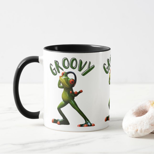 Mug Grenouille verte super (Avec donut)