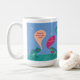 Mug Grenouilles argentées - Bleu & Vert
