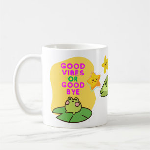 Mug Grenouilles Bonnes Vibrations ou Au Revoir