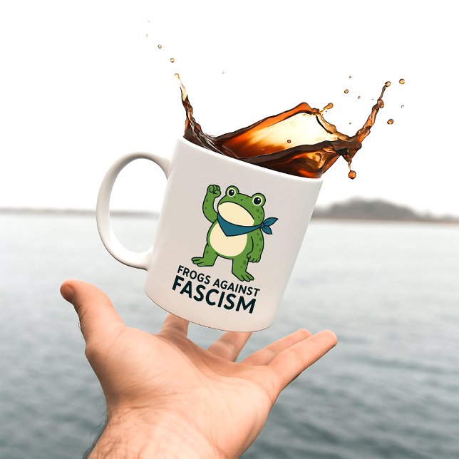 Mug Grenouilles Contre le Fascisme Manifestation de Gr (Créateur téléchargé)