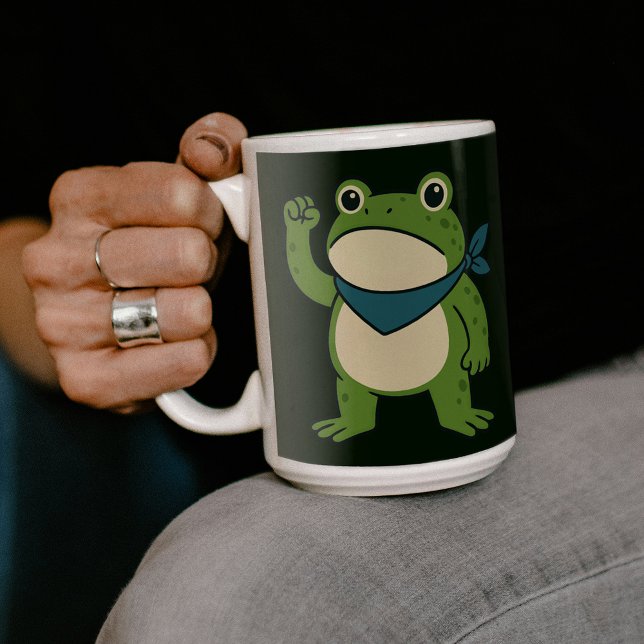 Mug Grenouilles Contre le Fascisme Manifestation de Gr (Créateur téléchargé)