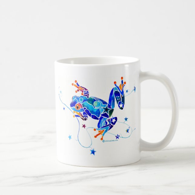 MUG GRENOUILLES D'ARBRE BLEUES FOLLES (Droite)