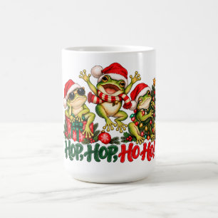 Mug Grenouilles drôles de Noël avec chapeaux de Père N