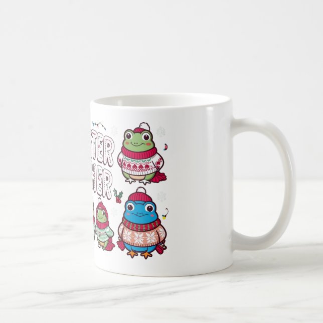 Mug "Grenouilles en temps doux - Festive et cosy" (Droite)