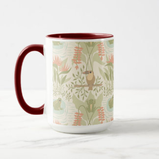 Mug Grenouilles et oiseaux de la jungle douce