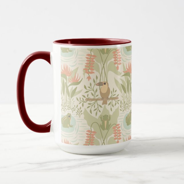 Mug Grenouilles et oiseaux de la jungle douce (Gauche)