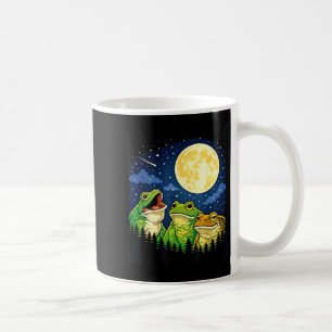 Mug Grenouilles hurlant lune mème montagnes pins natur
