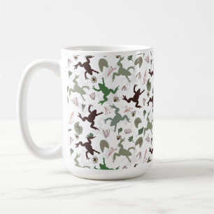 Mug Grenouilles mignonnes motif floral de la nature