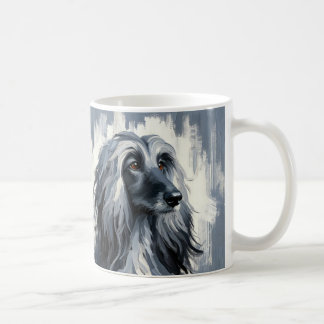 Mug Grey Afghan Hound Portrait
