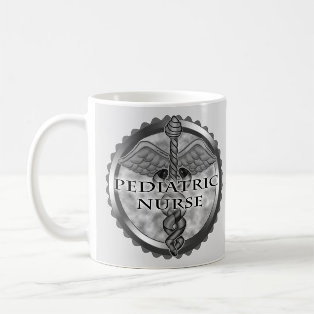 Mug Grey caduceus Infirmière pédiatrique (Gauche)