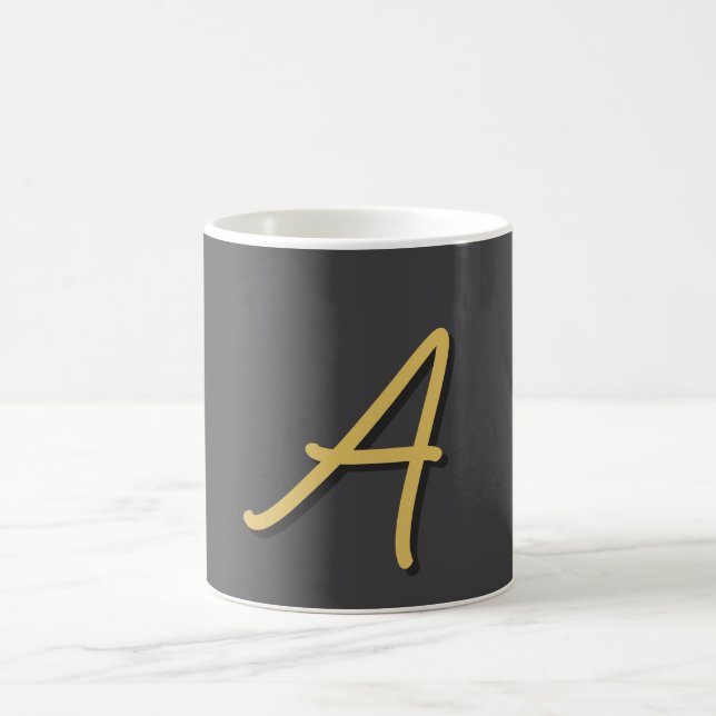 Mug Grey Gold Color Monogram Professional (Centre)