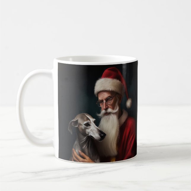 Mug Greyhound avec Noël Festif du Père Noël (Gauche)