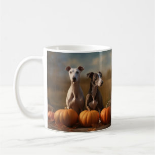 Mug Greyhound Chiot Automne Citrouille de plaisir