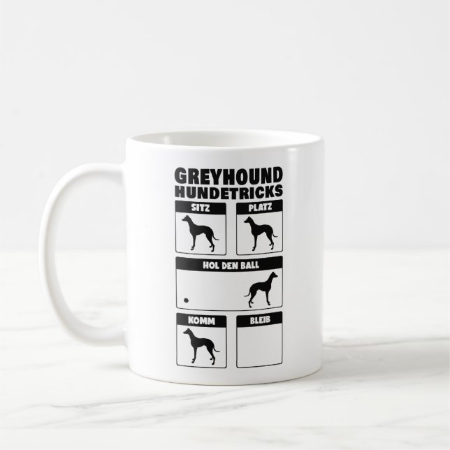 Mug Greyhound Hundetricks Britischer Windhunks Tricks (Gauche)