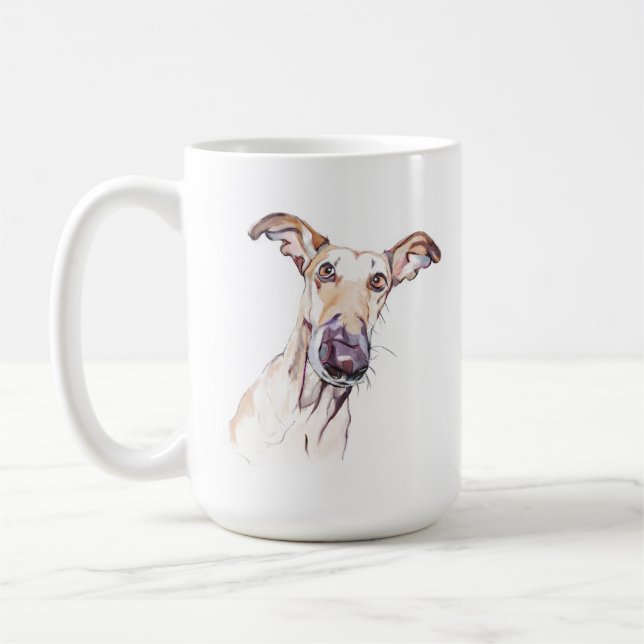 Mug Greyhound –  Mug Café pour Maman de Chien (Gauche)