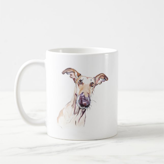 Mug Greyhound –  Mug Café pour Maman de Chien (Gauche)