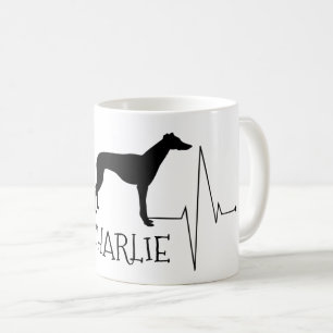 Mug Greyhound personnalisé Whippet Love Chien Coeur Be