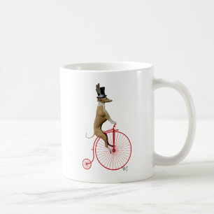 Mug Greyhound sur Red Penny Farthing Bike