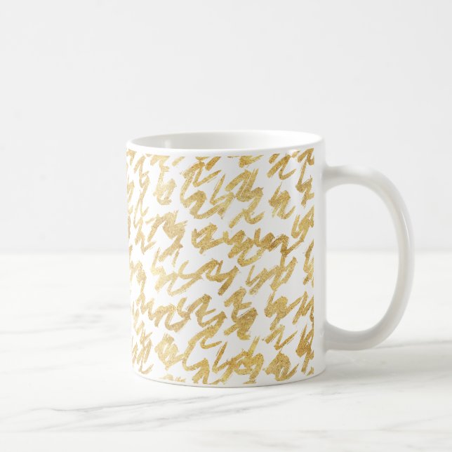 Mug Gribouillis d'abrégé sur tape-à-l'oeil d'or (Droite)