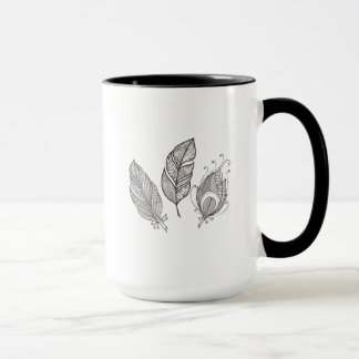 Mug Griffonnage complexe de plume