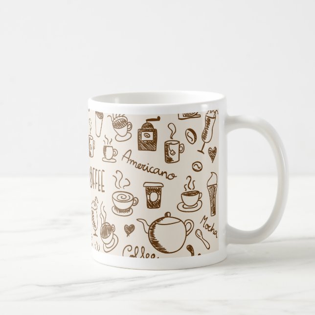 Mug Griffonnage de café (Droite)
