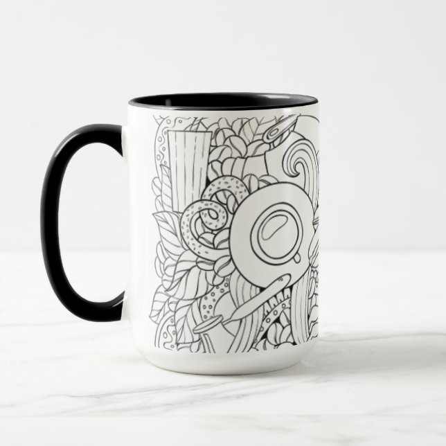 Mug Griffonnage de café et de thé (Gauche)