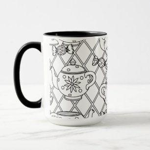 Mug Griffonnage de pot de thé