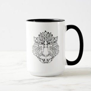 Mug Griffonnage de tête de singe