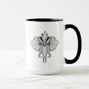 Mug Griffonnage d'éléphant de cirque
