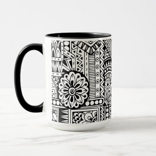 Mug Griffonnage ethnique (Gauche)