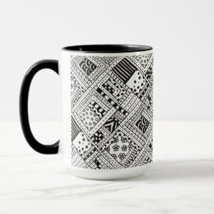 Mug Griffonnage indien de motif