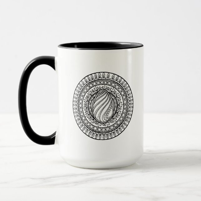 Mug Griffonnage tribal de cercle (Gauche)