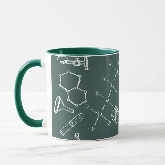 Mug Griffonnages chimiques d'équipement de laboratoire (Gauche)