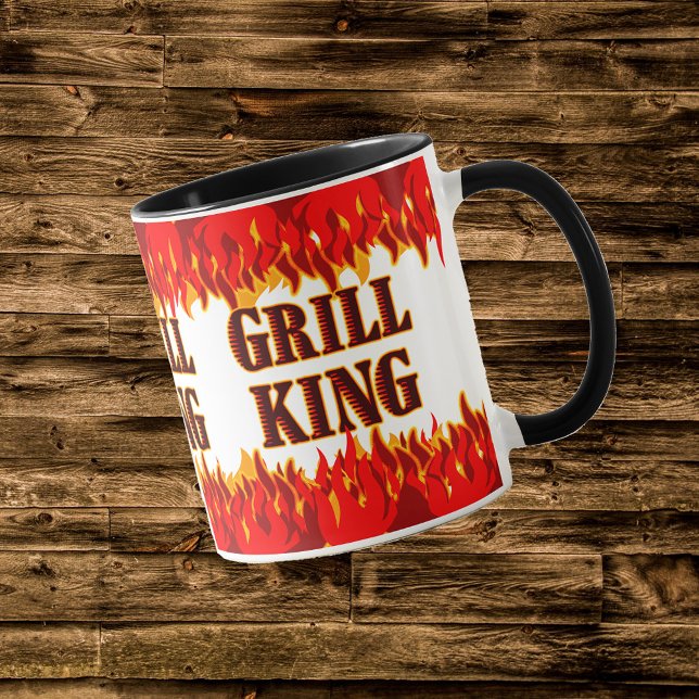 Mug Grill King Red Flames Chef's (Créateur téléchargé)