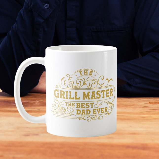 Mug Grill Master et meilleur papa jamais Fête des père (In situ)