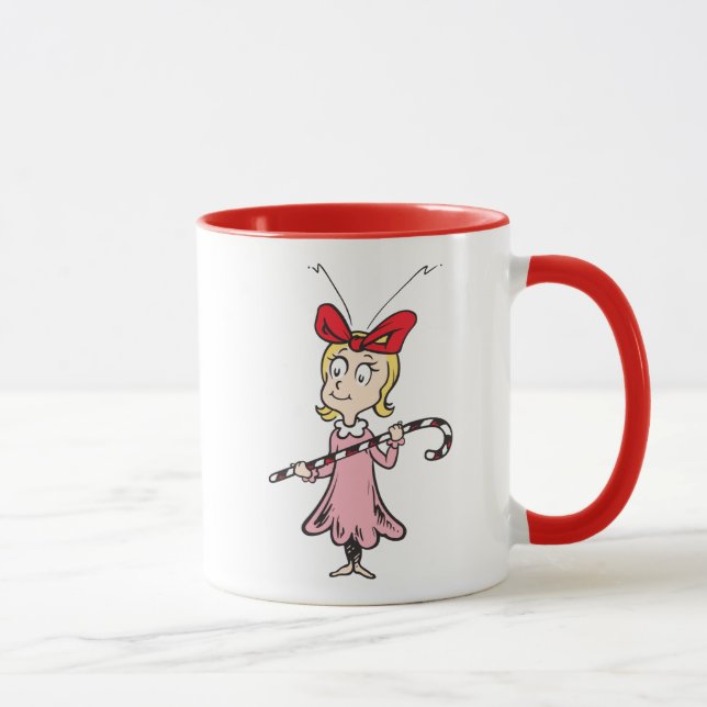 Mug Grille | Cindy-Lou Qui - Tenir un Sucre de canne (Droite)